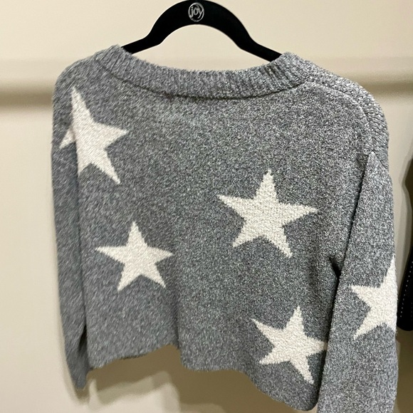 Haute Hippie Gray Star Pattern Women Sweater - Picture 3 of 4